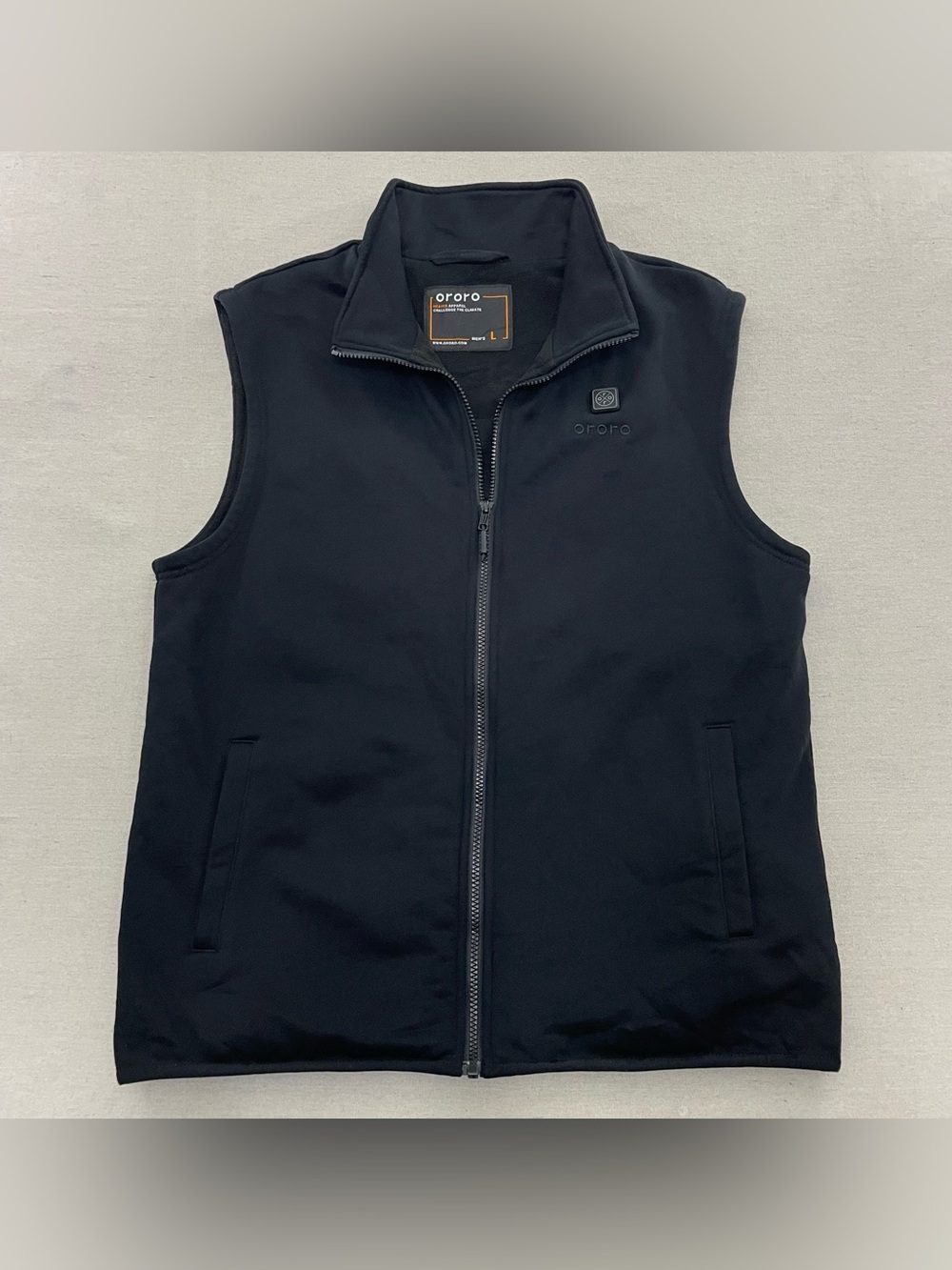 Ororo Men's Size L Vest Heated Rechargeable Battery Golf Outdoor Full Zip Hiking